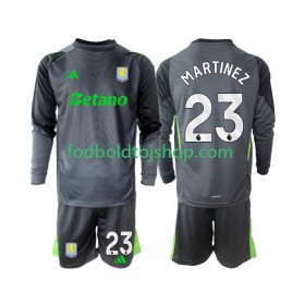 Aston Villa Emiliano Martinez 23 Målmand Børn Hjemme Fodboldsæt 2025-26 L/S (+ Korte bukser)